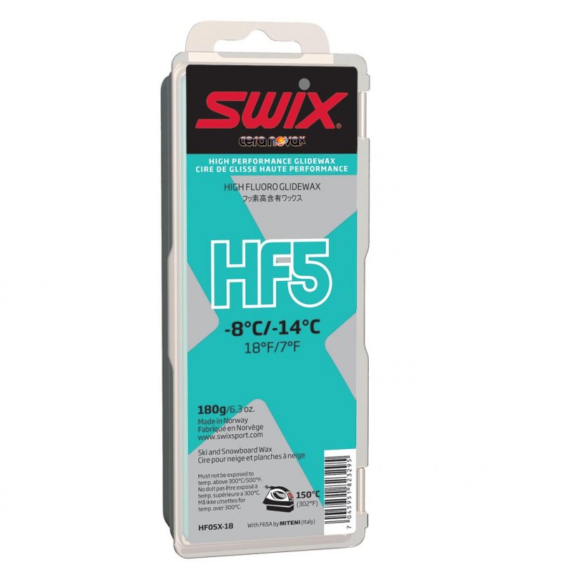 SWIX HF5 Fart Fluor /Vert d'Eau 180g (-8°C -14°C)