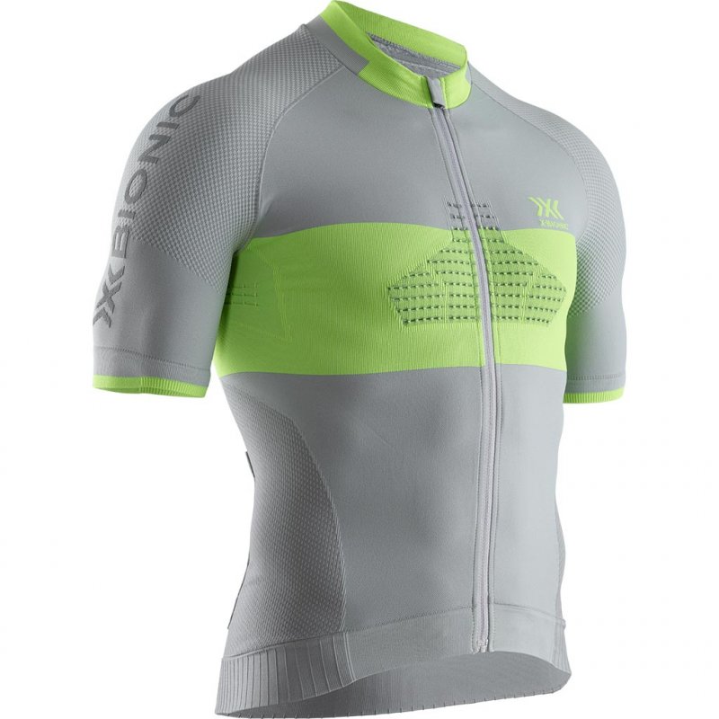 X BIONIC Regulator Bike Race Zip Shirt Sl /Dolomite Grey Phyton Yellow