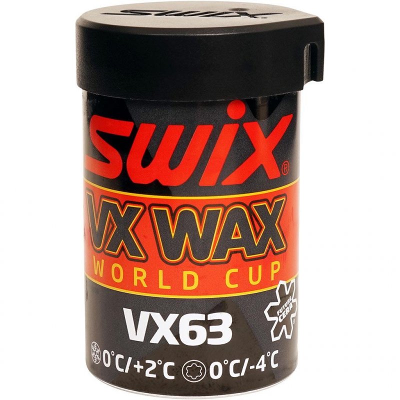 SWIX VX53 High Fluor Hard Wax 45g /Noir (0+2°C)