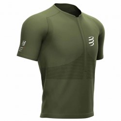 Buy COMPRESSPORT Trail Half-Zip Fitted Ss Top /rf green