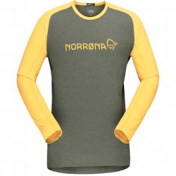 Buy NORRONA Fjora Equaliser Lightweight Long Sleeve /olive night lemon