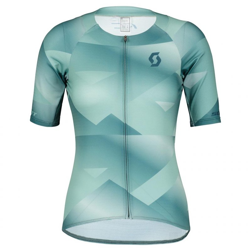 SCOTT Rc Premium Climber Ss Shirt W /northern mint northern blue